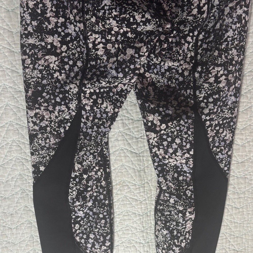 lululemon athletica Black & Pink Floral Leggings - Picture 8 of 10